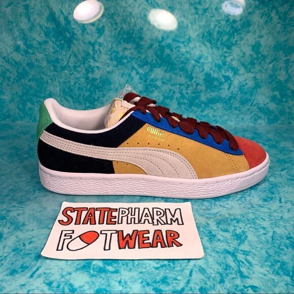 Puma Suede Classic Jr Multi Color Women’s Low Top Shoes Sneakers - Picture 2 of 7